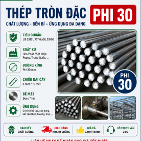 Bảng báo giá thép tròn đặc phi 30