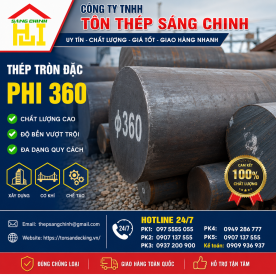 Bảng báo giá thép tròn đặc phi 360