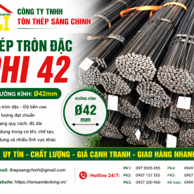 Bảng báo giá thép tròn đặc phi 42