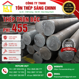 Bảng báo giá thép tròn đặc phi 455