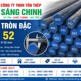 Bảng báo giá thép tròn đặc phi 52
