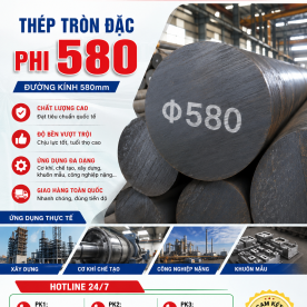 Bảng báo giá thép tròn đặc phi 580