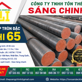 Bảng báo giá thép tròn đặc phi 65