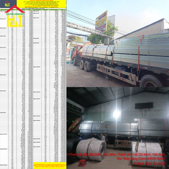 Bảng giá thép hộp vuông mạ kẽm
