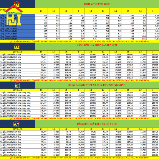 Xà gồ Z180x62x68x20 đen