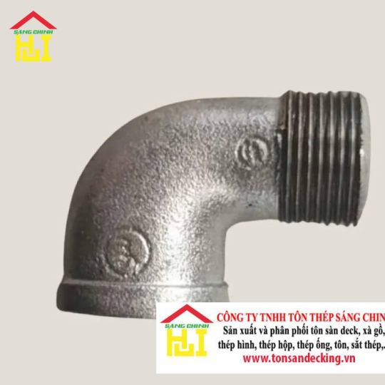 Co Điếu Ren Mạ Kẽm (1 ren trong 1 ren ngoài)