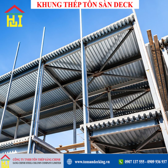 Khung thép tôn sàn deck