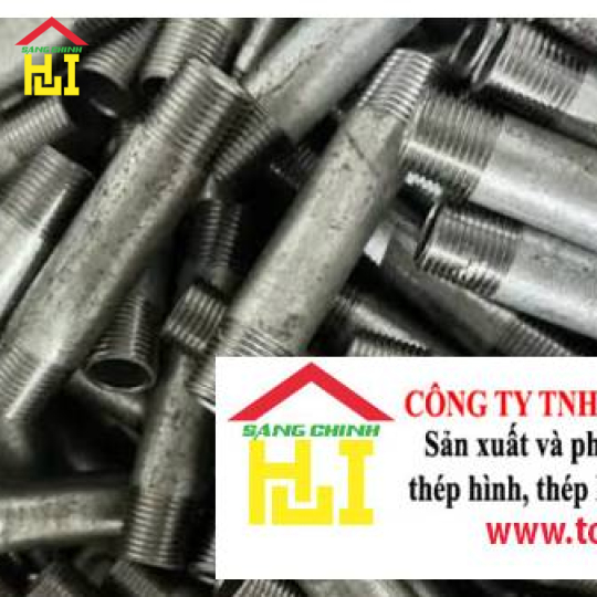 Ống nối thép 2 đầu ren