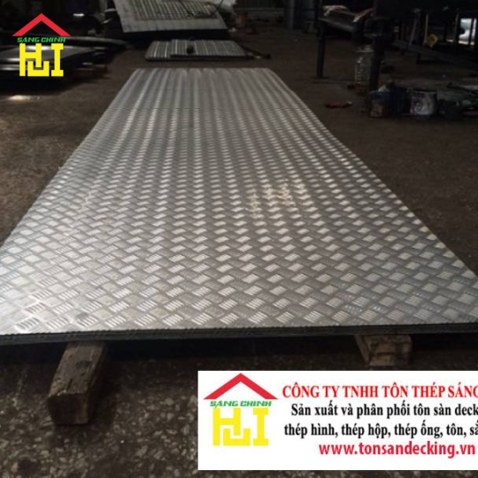 Thép Tấm Gân 5ly (Tấm nhám chống trượt dày 5mm)
