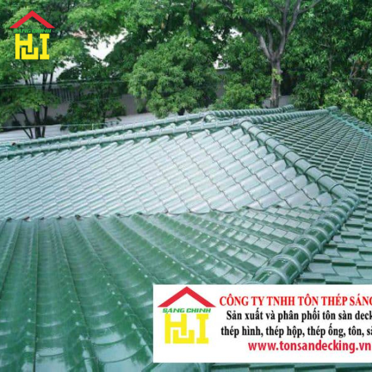 Tôn Hoa Sen màu xanh ngọc