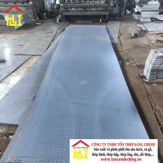 Thép Tấm Gân 5ly (Tấm nhám chống trượt dày 5mm)