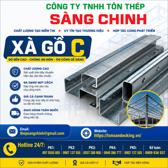 Bảng Báo Giá Xà Gồ C: Thông Tin Chi Tiết Và Địa Chỉ Uy Tín Tại TP.HCM